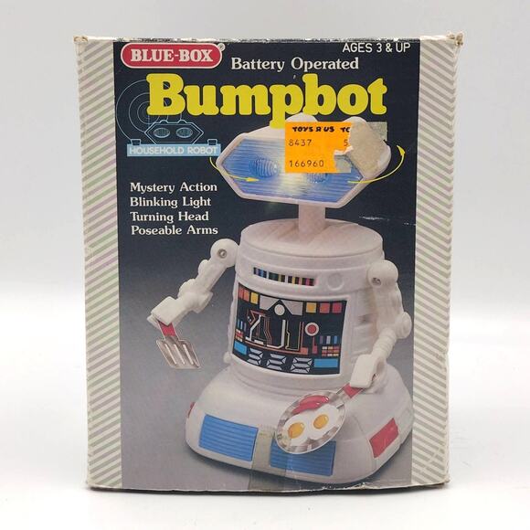 Blue-Box Battery Operated Bumpbot Household Robot Mystery Action Does Not Work - Picture 2 of 11